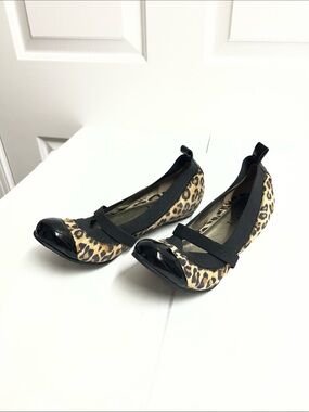 Sesto Meucci Leopard-Print Flat Loafers Ballet slippers size 6.5 M